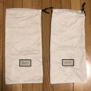White Silk Gucci Dust Bags